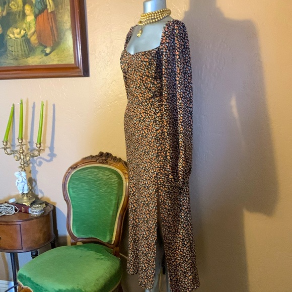 SOLAI The Label Floral Midi Dress.  Sz M - Picture 2 of 6